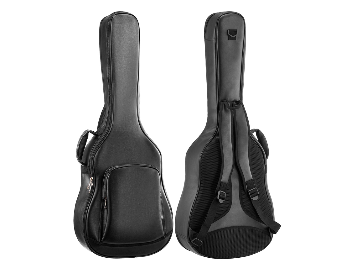 Mala Para Guitarra Acústica 41 Polegadas 1041mm Interior Acolchoado Proteção Impermeável Preto Tekmaquinas