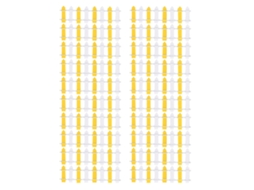 Primerox 20pcs Cerca Miniatura Jardim Casa de Bonecas 1/12 1/6 Amarelo Branco