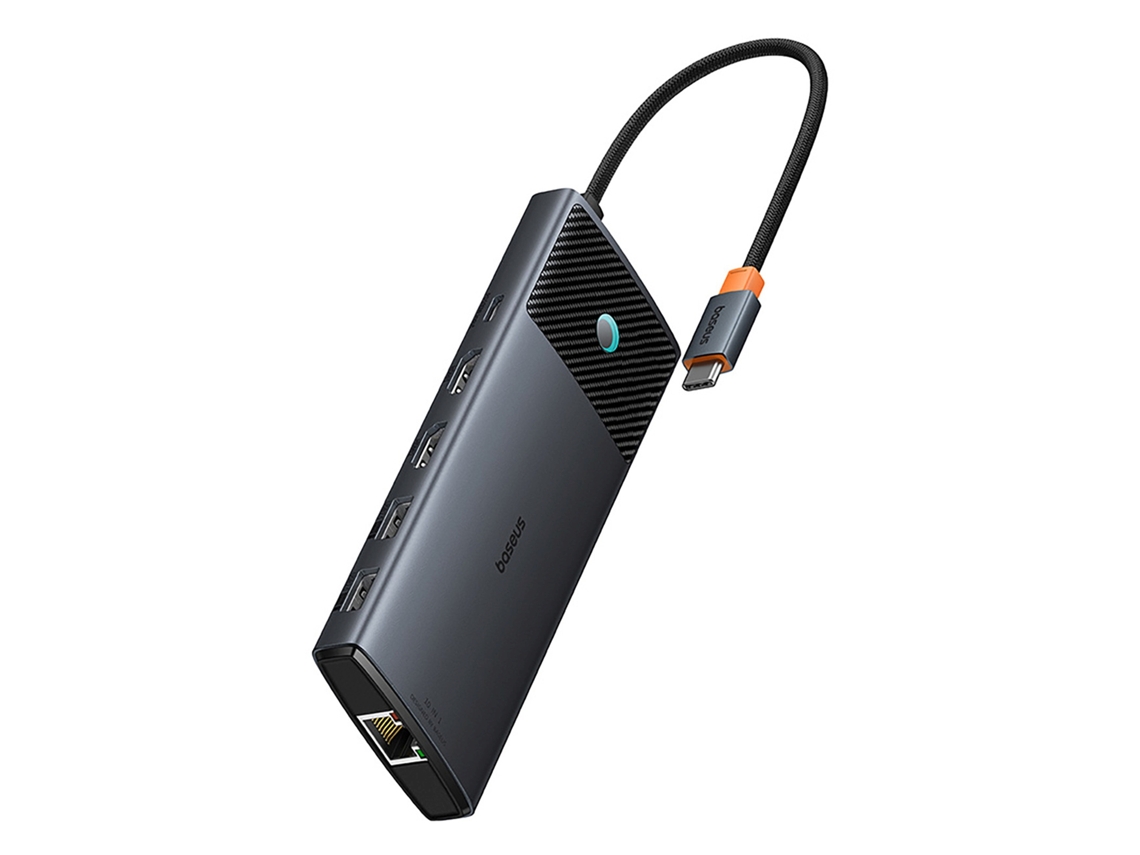 Hub Adapter Rozdzielacz 10w1 Hdmi Usb a Usb c Rj45 Sd Tf Szary BASEUS