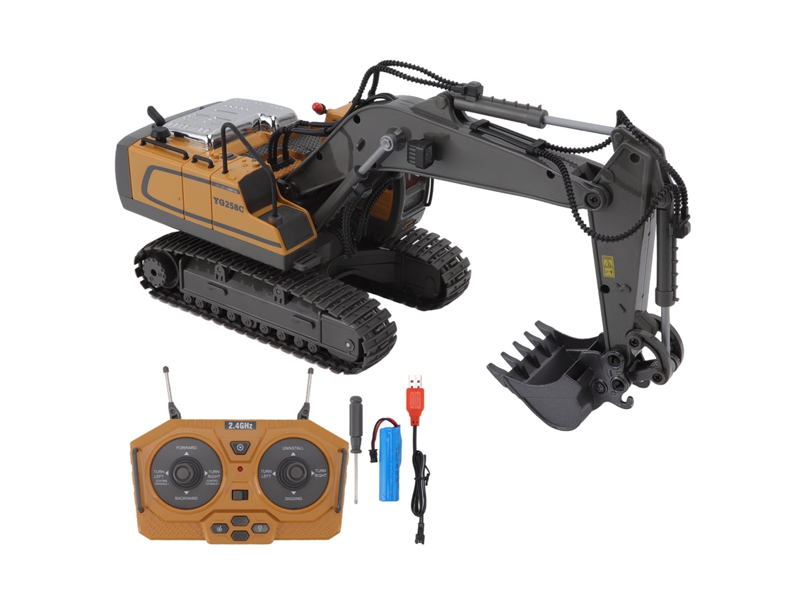 Primerox brinquedo Escavadeiro Controle Remoto 1/20 11 Canais 2.4g Veículo Construção Infantil