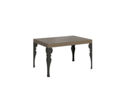 Mesa Extensível Paxon 140/224x80cm Em Cinza Pomba Com Pés Antracite Itamoby