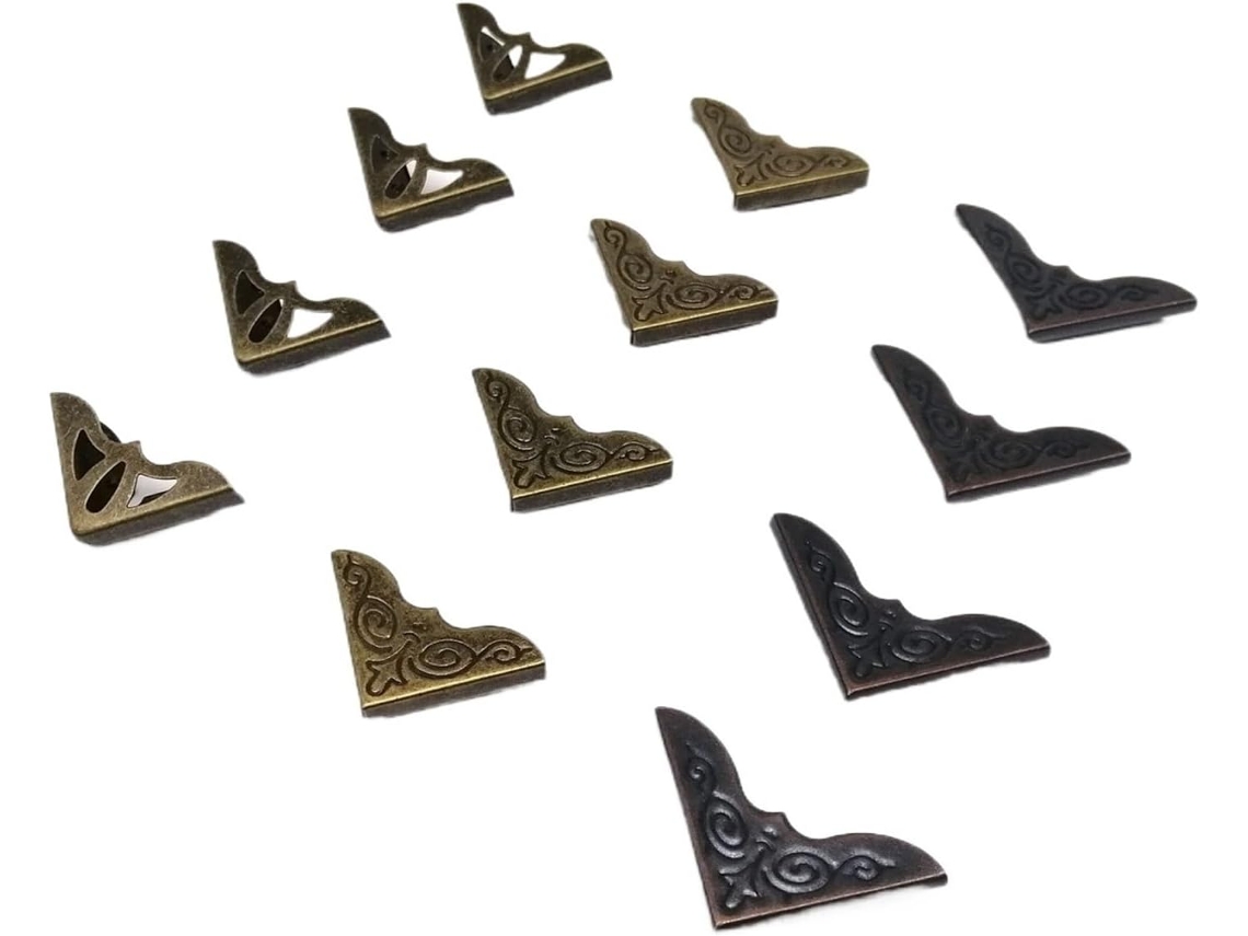 Moedas Em Métal Lote De 24 Proteções De Ângulo Decorativo Em Metal Para Meubles - Protège
