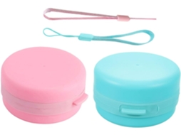 Kombuida Escova De Cabelo Multifuncional Silicone Esfoliante 2 Peças Para Banho E Massagem Com Armazenamento Integrado