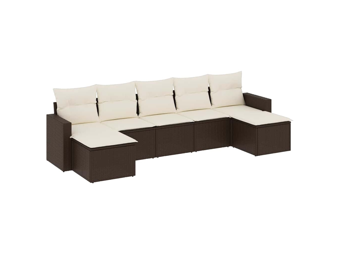 Garden Sofa Set, Garden Sofa Sets Vidaxl Marrom Rattan / Vime (n/a)