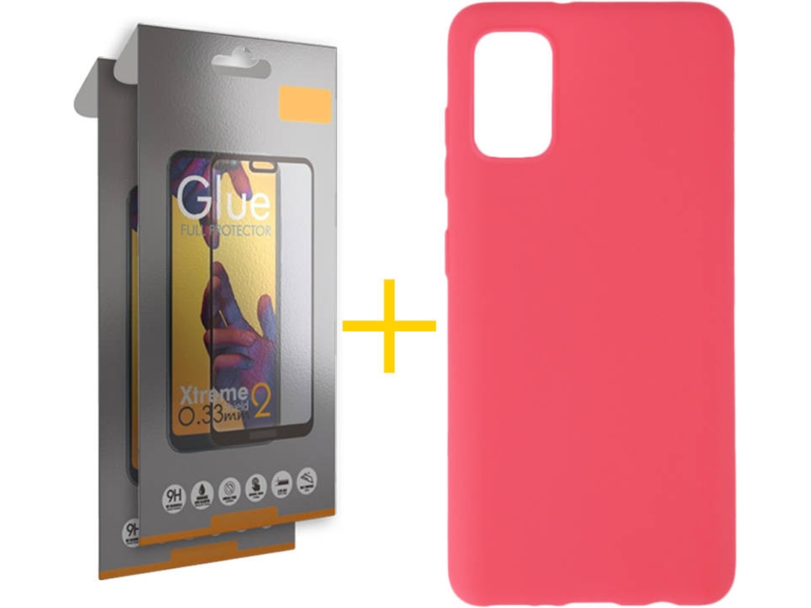 Kit Capa e 2 Películas Samsung Galaxy A51 5G SKYHE Full (Rosa)