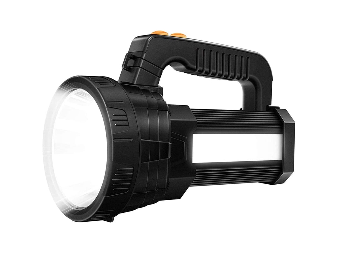 Lanterna De Led Super Brilhante Recarregável 6000 Lumens Lanterna Mão 10000mah Bateria Longa Duração