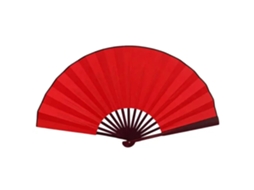 Ventilador, Cor Sólida, Extra Grande 33cm, Vermelho BRILVIBERA