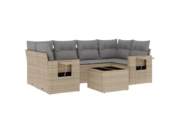 Garden Sofa Set, Garden Sofa Sets Vidaxl Bege Rattan / Vime (n/a)