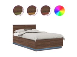 Estrutura de Cama com Cabeceira Carvalho Marrom 120x190cm MAISON EXCLUSIVE