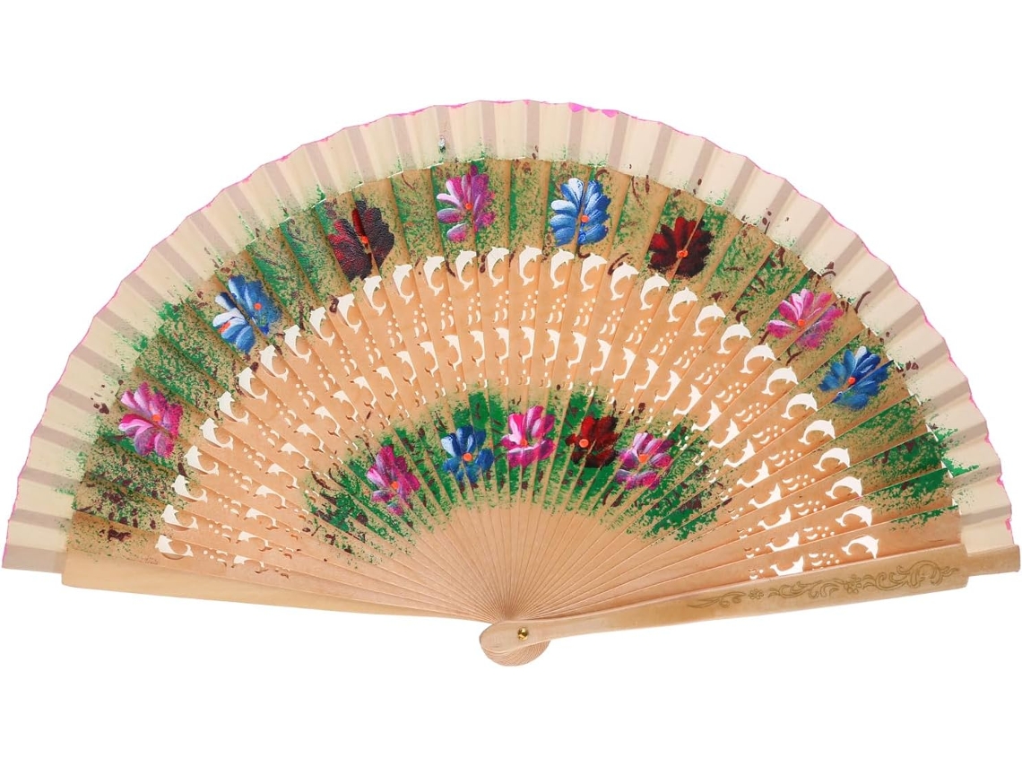 Leque Dobrável De Madeira Para Festas De Casamento, Decoração Espanhola.