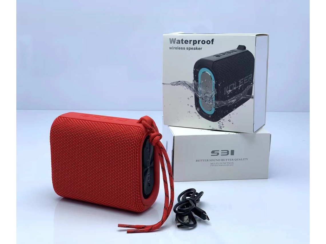 S31 Portátil Outdoor Ipx7 Bluetooth Speaker, Pode Andar de Bicicleta, Vermelho ZSANFS