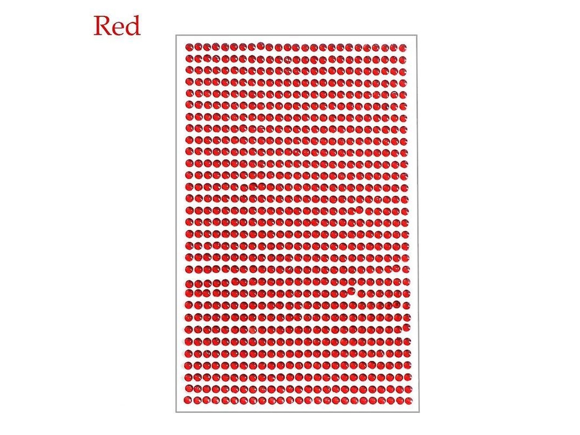 3mm Cristais Rhinestones Decorativos Diy Para Carros Acessórios De Estilo Vermelho