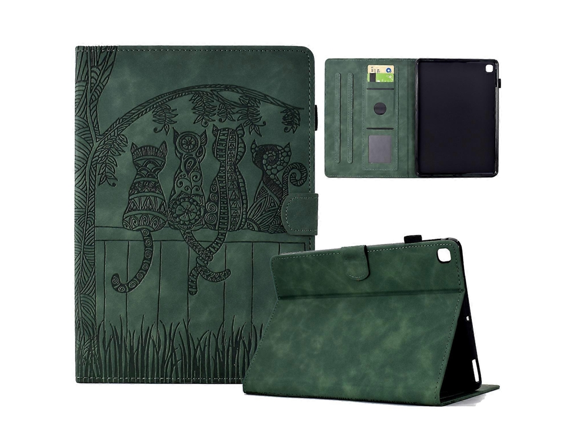 Capa de couro para tablet com estampa de gato Webake