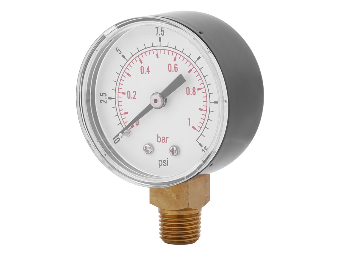 Laxiscreed Manómetro De Baixa Pressão Para Combustível, Ar, Óleo Ou Água Até 15psi