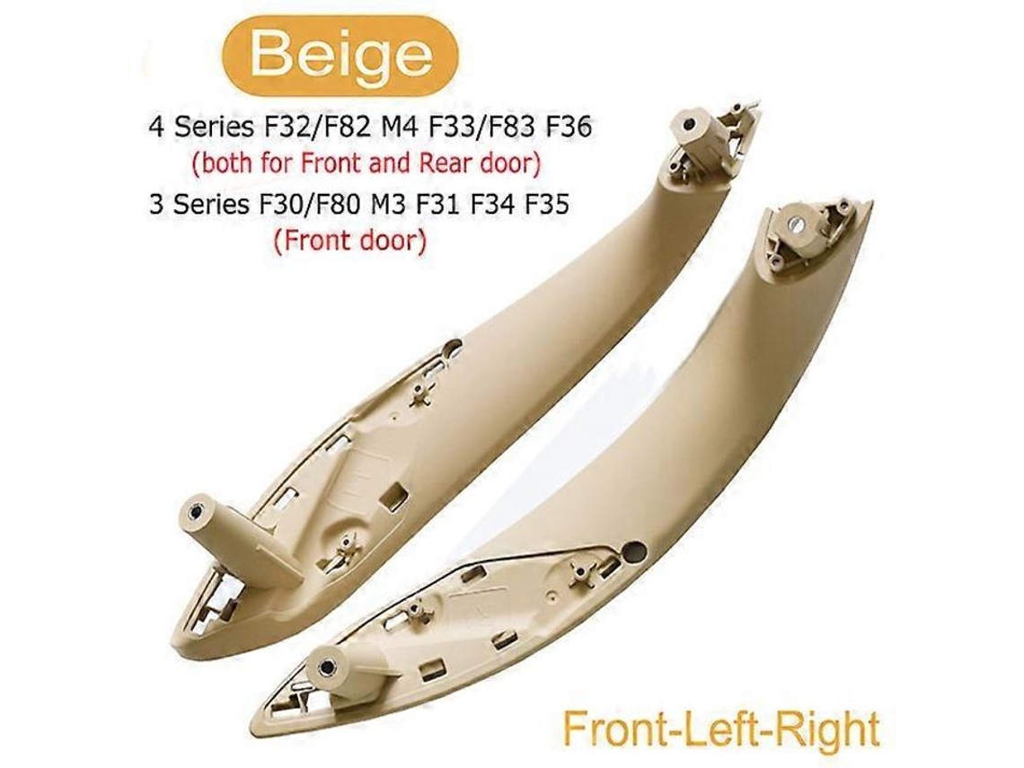 Capa De Moldura Interna Da Alça Da Porta Para Bmw Série 3 F30 F31 2014-2018 Acessório De Carro 51417279312 Beige-2 Peças-frente