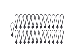 Laxiscreed Pack De 25 Bolas De Plástico Com Corda Elástica, 15cm, Para Fixar Tendas E Dosséis Com Cordas De 3,5mm