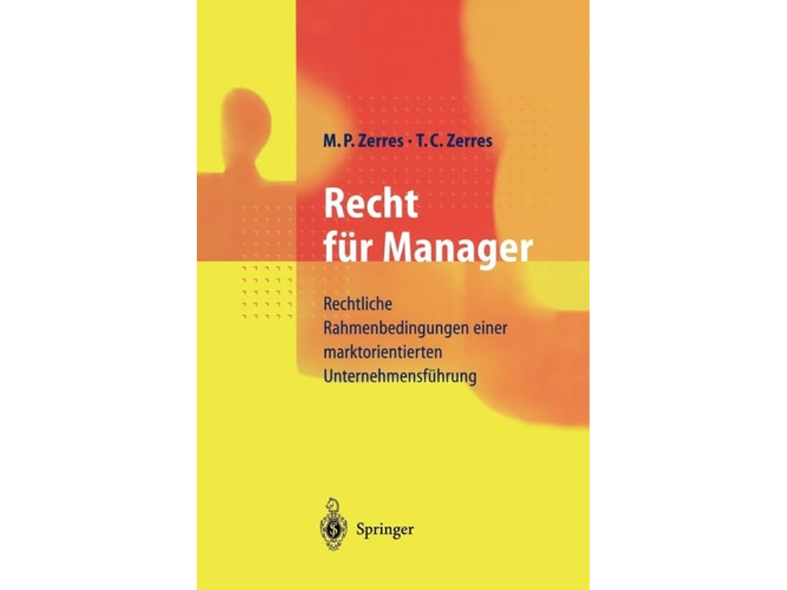Livro Recht Fur Manager De Michael P Zerres E Thomas C Zerres (alemão)