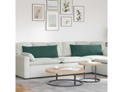 Vidaxl Travesseiros De Sofá 2 Pcs Verde Escuro 120 X 40 Cm