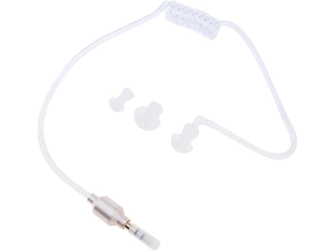 3.5mm Mono Casque Écouteur Stéréo Air Tube Mic Écouteur Léger Noir,