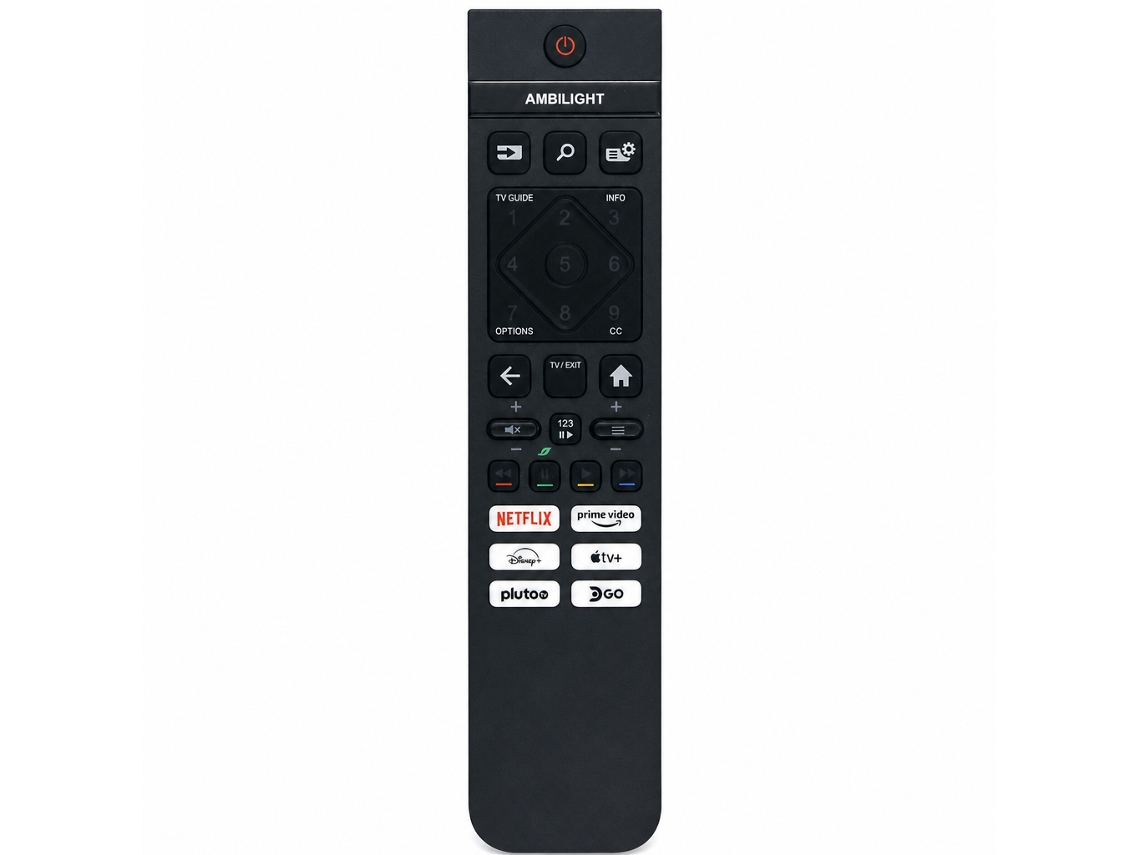 Comando À Distância Para Tv Compatível Com Philips Src-3216-11, Retroiluminado, Sem Configuração_zhd