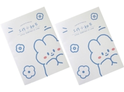 Carnet De Planification De L'efficacité 2pcs Para Estudantes Capa Protetora Em Papel Branco E Conteúdo 12