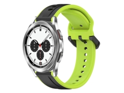 Pulseira De Silicone Bicolor Com Formato Convexo De 20 Mm Para Samsung Galaxy Watch 4 Classic.