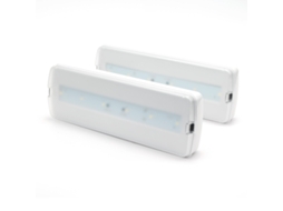 Conjunto De 2 Luzes De Emergência Led 3w Embutidas/superfície 265lm Difusor Em Pc Resistente Autonomia Até 3 Horas Kit De Montagem Incluído