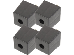 Popetpop Conjunto De 4 Pés Móveis Em Plástico Quadrado Para Sofá, Cadeira, Banco E Mesa Ideal Para Área Externa