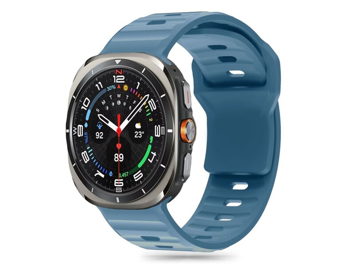Linha De Silicone Tech Protect Para Samsung Galaxy Watch Ultra Montego Azul Vayotoy (47 Mm)