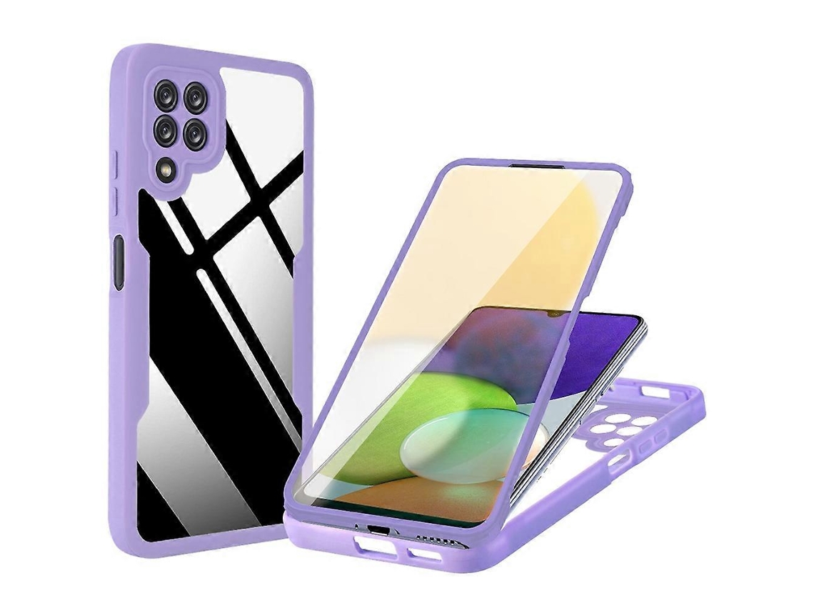 Capa De Acrílico Tpu Com Cobertura Total De 360 Graus À Prova De Choque Para Samsung Galaxy A22 4g