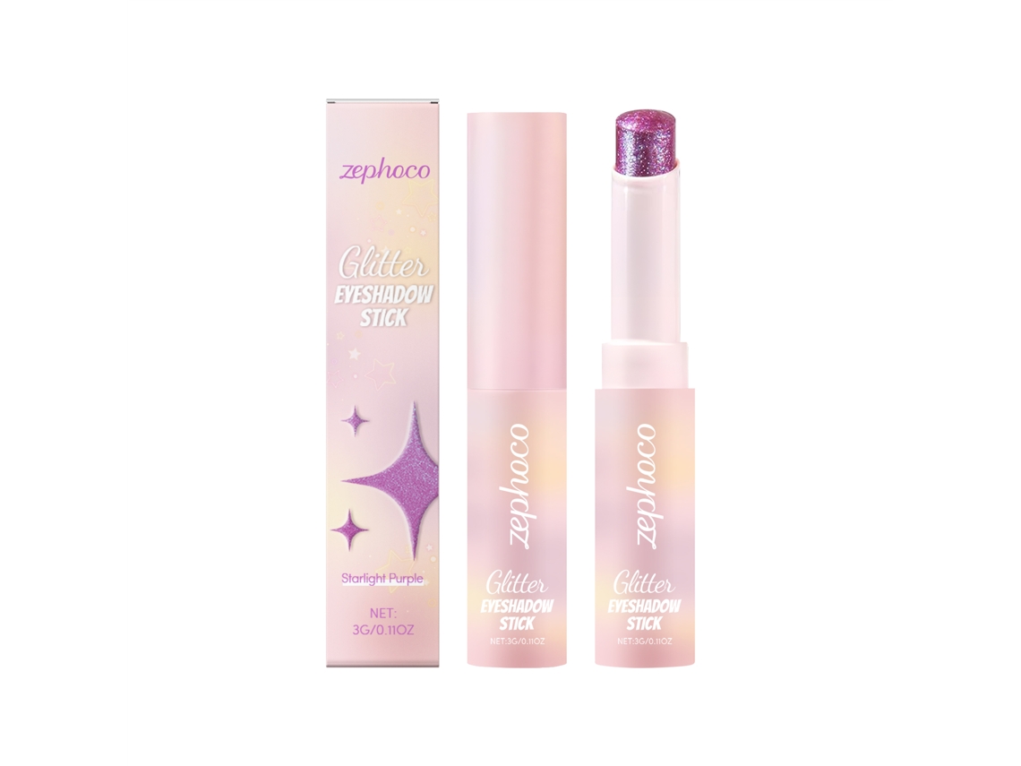 Sombra de Olhos LAXISCREED com Pincel Roxo Estrela Shimmer para Looks Brilhantes