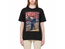 Rockinstone Scarface Movie Railing Shot Black Adult T-shirt Size:m