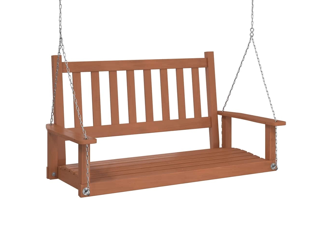 Garden Swing Bench, Garden Swing Benches Vidaxl Marrom Madeira (115 X 65 X 63 Cm)