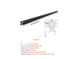 Trilho Linear, Alumínio Anodizado, Compatível Com Impressoras 3d E Máquinas Cnc, 10 Pcs 2000mm