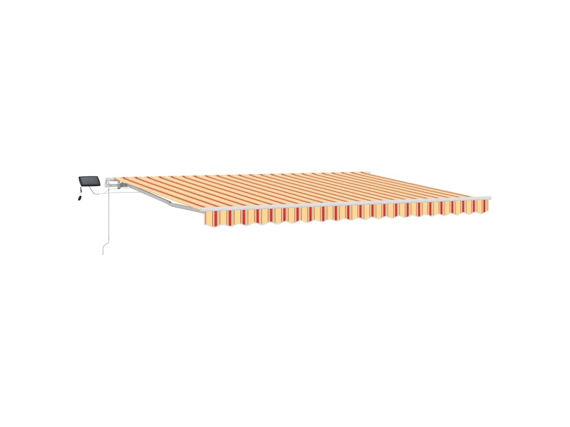 Conjunto 1 Toldo Retrátil Vidaxl Amarelo Tecido (450 × 300 Cm)