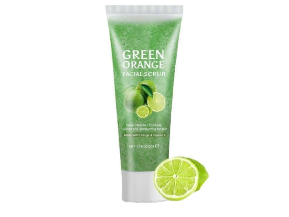 Esfoliante Facial De Tangerina Verde Com Vitamina C E Tecnologia De Microdermoabrasão Para Uma Pele Macia.