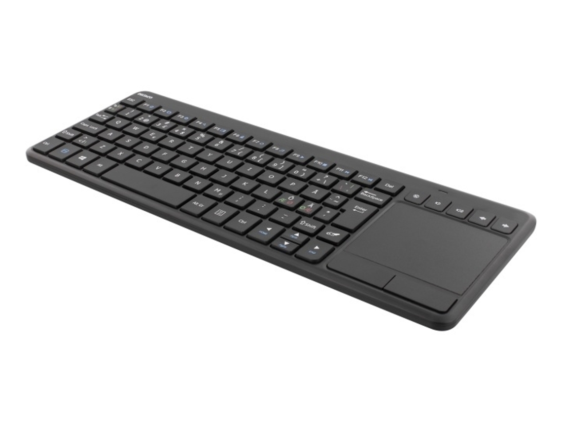 Deltaco Wireless Mini Tgb, Nórdico, Touchpad, Usb, Preto Aquaforge