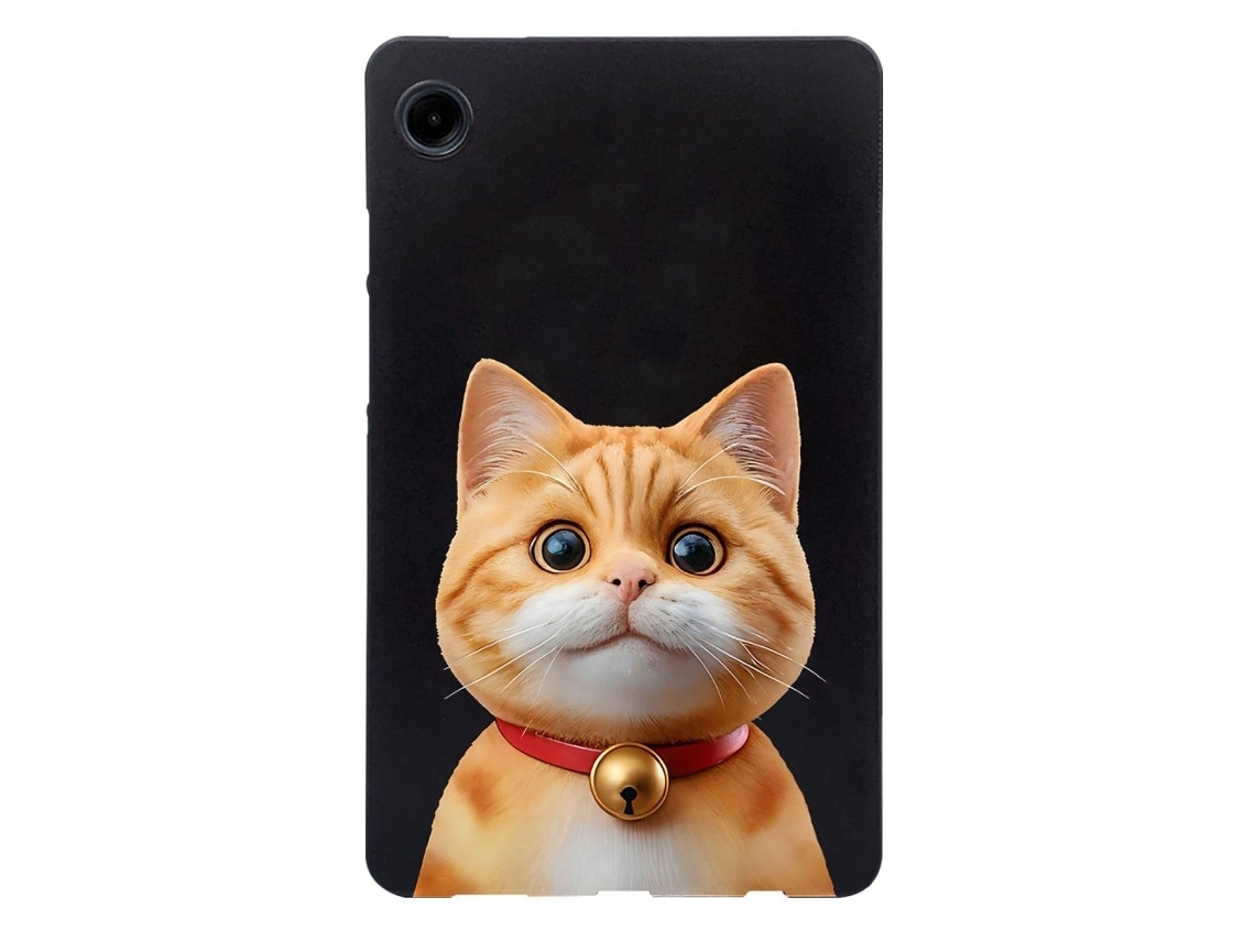 Capa Protetora Fina E Flexível Com Estampa De Gato Pelo Curto Para Samsung Galaxy Tab A9. Tuotuo