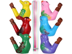 Apito De Pássaro De Cerâmica Colorido, Brinquedo Educativo Com Cordão Para Meninos - Musical