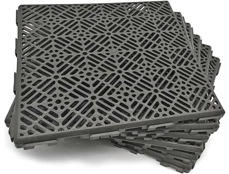 Pacote 12 Azulejos 1M² Aprox. -Cinza antracite/forjamento anti-umidade