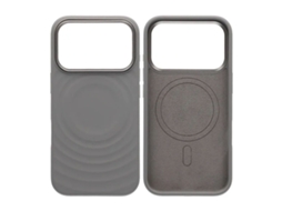 Capa De Silicone Para Celular Com Magsafe Para Iphone 17 Pro - Cinza Claro