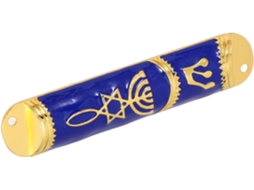 Ornamento Mezuzá Retrô Zinco Pequenos Orifícios Decoração Parede Atmosfera Sagrada Elegante Aleatória Liga GOKOCO