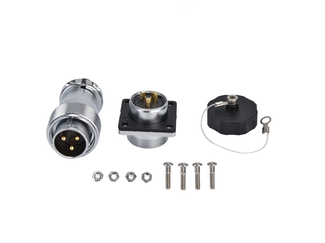 Laxiscreed Conector De Aviação 3 Pinos À Prova De Água Em Liga De Zinco