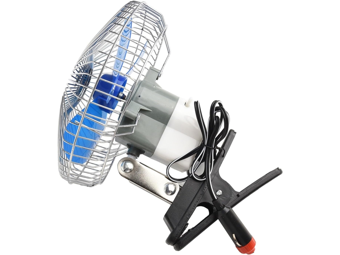 Ventilador Oscilante Para Carro 12v/24v, Carcaça De Metal, Silencioso