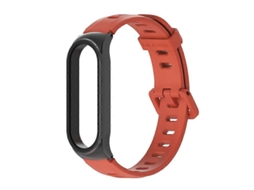Pulseira De Silicone Com Furo Plano Mijobs Para Xiaomi Mi Band 6/5/4/3, Estilo: Cs Case