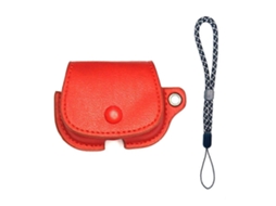 Mochila protetora para fones de ouvido AirPods Pro 2 em couro sintético com cordão. GIECY