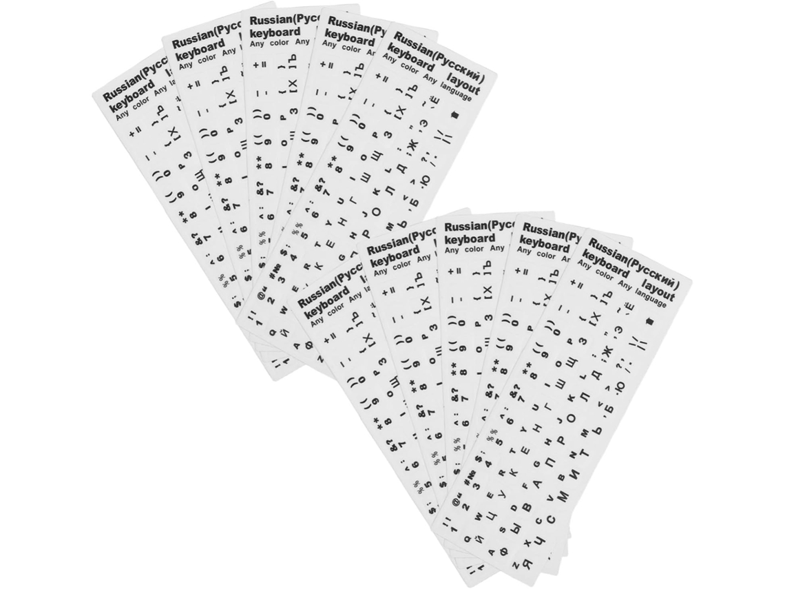 Conjunto De 10 Adesivos Transparentes Foscos Antirreflexo Com Letras Em Inglês Para Teclados De Pc E Laptop. Conjunto De 10 Adesivos Tr Gokoco