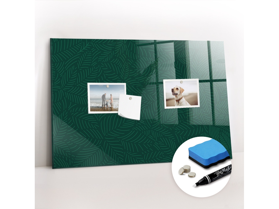 Quadro Magnético Padrão De Folhas Para A Cozinha Espelharte (60x40 Cm)