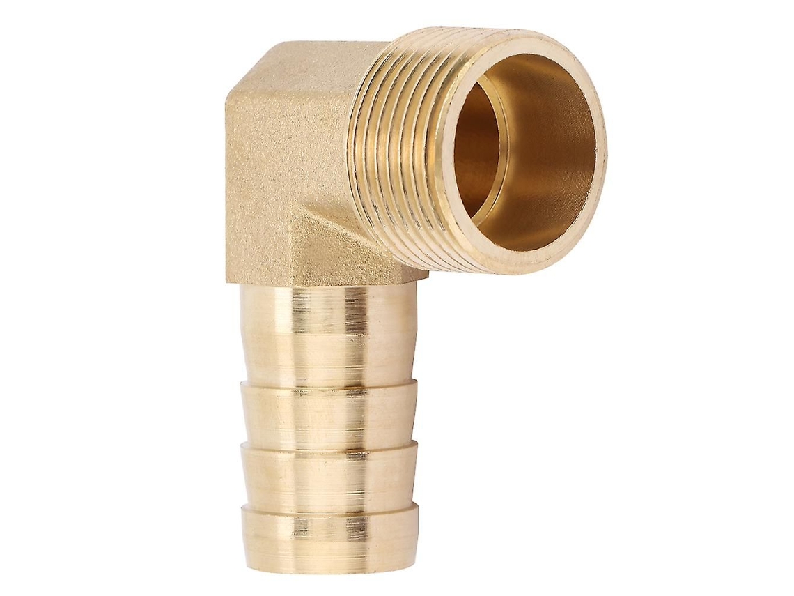Cotovelo De Latão Com Rosca Macho De 3/4 Polegadas E Engate Barbado Para Mangueira, Diâmetro De 19 Mm, 1 Peça.