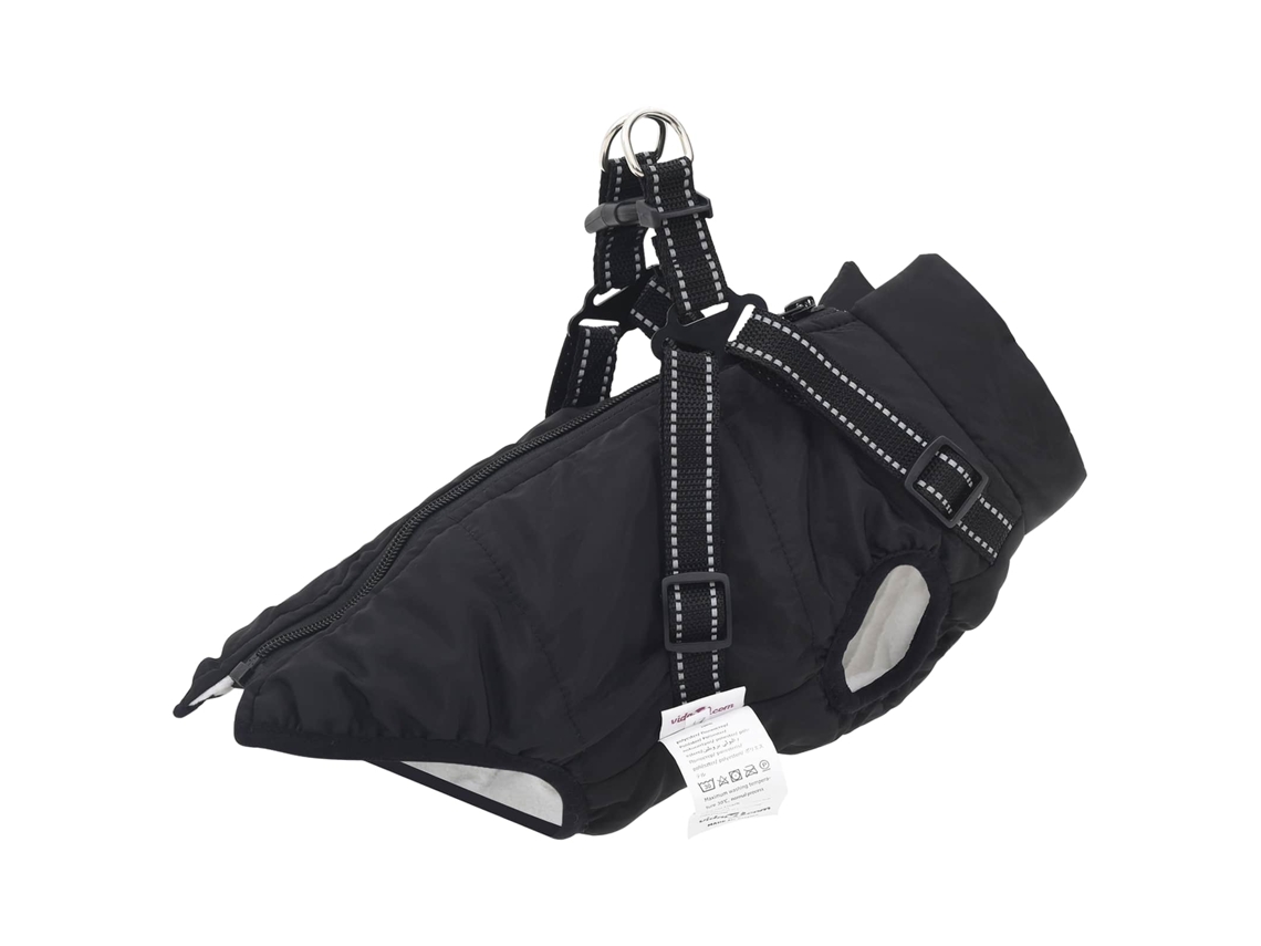 Vidaxl Casaco Preto L24 Velo E Poliéster